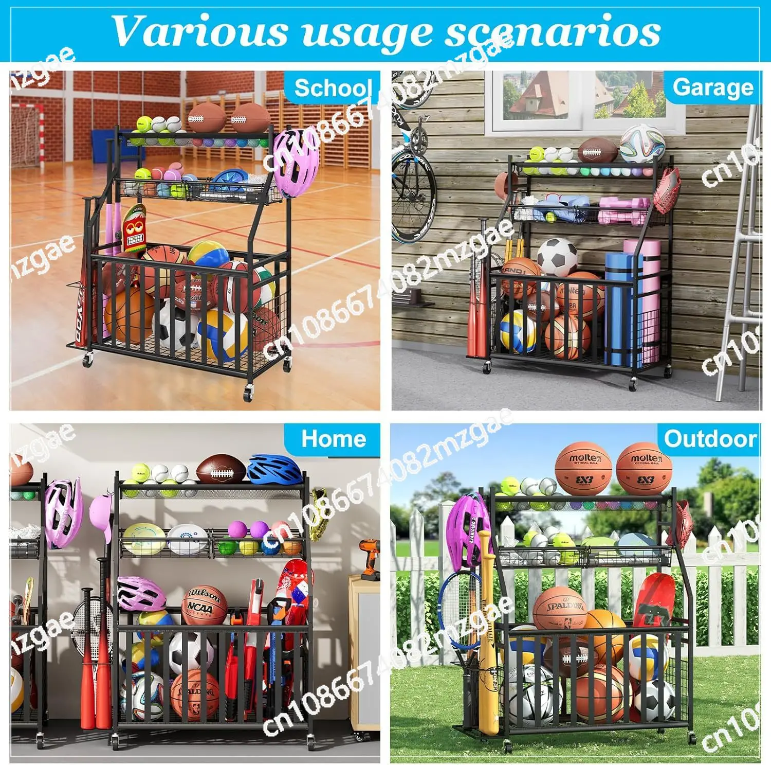 Sports Equipment Bag With Wheels - Borsa Portaoggetti per Attrezzature Sportive con