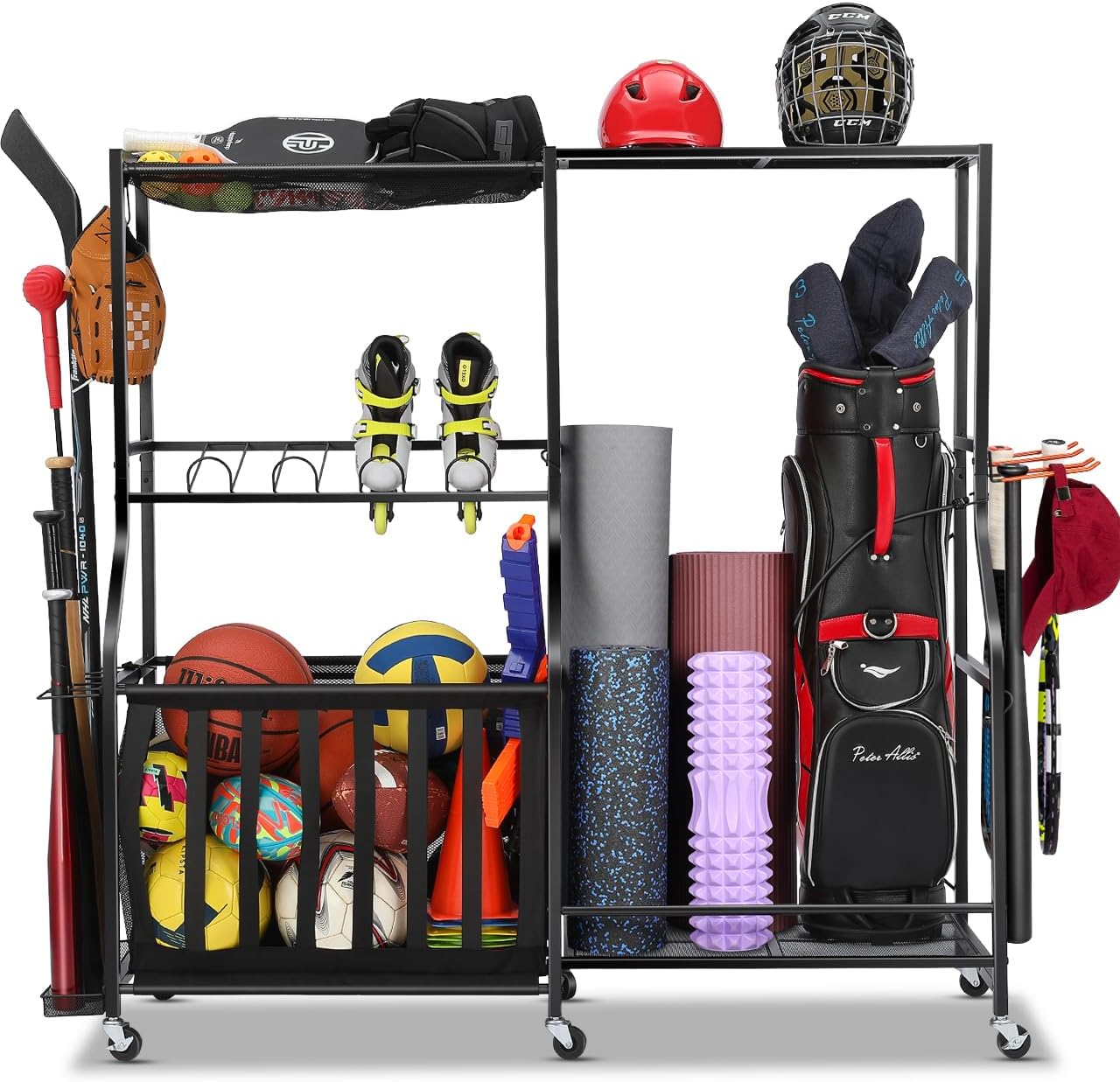 Sports Equipment Bag With Wheels - Organizzatore per Attrezzature Sportive da Garage